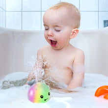 Load image into Gallery viewer, Baby Bath Toys Whale Induction Spray Water Swimming Bathtub Toy LED Light Up Sprinkler Toy for Toddler Bathtime
