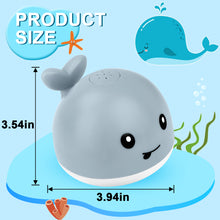 Load image into Gallery viewer, Baby Bath Toys Whale Induction Spray Water Swimming Bathtub Toy LED Light Up Sprinkler Toy for Toddler Bathtime
