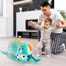 Load image into Gallery viewer, Octopus Crawling Toy with Music and Light Interactive Sensory Toys  Educational Crawling Phone Octopus Toy Musical Toy Birthday Gifts-BT-O
