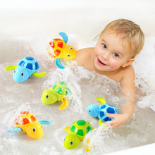 Load image into Gallery viewer, Floating Wind-Up Sea Turtle Bath Toys for Toddlers-Interactive Swimming Turtles for Bathtub Fun, Perfect Water Toys, and Party Favors for Kids
