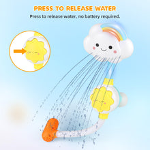 Load image into Gallery viewer, Baby Shower Bath Toy Set- Cloud Sprinkler Faucet with Foldable Bathtub Shower Head-Fun Bath Sprays &amp; Tubs for Toddlers, Perfect Bathtime Gift for Kids
