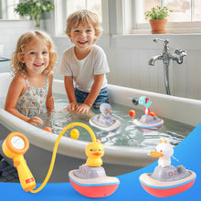 Load image into Gallery viewer, Baby Bath Time Shower Toy Set Floating Boat and Cute Animal Sprinkler Toys with Detachable Shower Head, Interactive Water Spray Features, Perfect Bathing Fun for Toddlers and Kids, Ideal Gift for Boys and Girls
