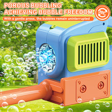 Load image into Gallery viewer, Weeder Bubble Maker Bubble Machine with LED Lights – One-Button Operation for Continuous Bubbling Fun, Perfect for Kids and Outdoor Play, Includes 2 Bottles of Bubble Solution, Easy to Use and Safe for Children
