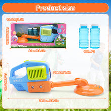 Load image into Gallery viewer, Weeder Bubble Maker Bubble Machine with LED Lights – One-Button Operation for Continuous Bubbling Fun, Perfect for Kids and Outdoor Play, Includes 2 Bottles of Bubble Solution, Easy to Use and Safe for Children
