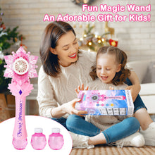 Load image into Gallery viewer, Dreamy Princess Snowflake Bubble Machine Toys Lights &amp; Music Magic Bubble Wands Gifts for Toddlers
