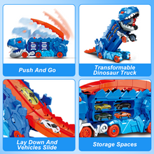 Load image into Gallery viewer, Dinosaur Transport Track Truck Toy Cars Portable Car Carrier Truck Play Set
