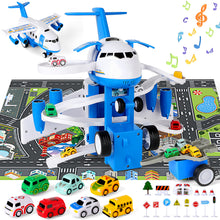 Load image into Gallery viewer, Transport Cargo Airplane Car Toy Play Set with Music and Light Toy Toddler Toys with Vehicle Car Toys Birthday Gifts for Kids
