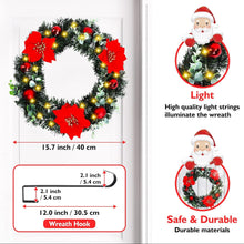 Load image into Gallery viewer, Christmas Light Up Wreath Spruce Wreath
