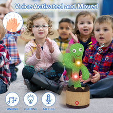 Load image into Gallery viewer, Talking Cactus Toy Singing Cactus Voice Recorder Baby Toys  Plush Cactus Educational Toys Repeats What You Say Learning Toys-DANCE-CT
