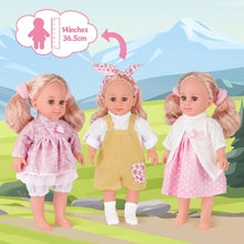 Load image into Gallery viewer, 15 PCS Baby Doll Set 14&quot; Baby Doll with 3 Doll Clothes with Portable Accessory Storage Bag ideal present for child  Doll Dress Up Set, Pretend Play Toys for Kids
