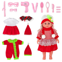 Load image into Gallery viewer, Christmas Baby Doll Toy Set dress-up doll Toddler Kids Gift Birthdays play set 3 Set Dolls Clothes and fun accessories-DDP-XM
