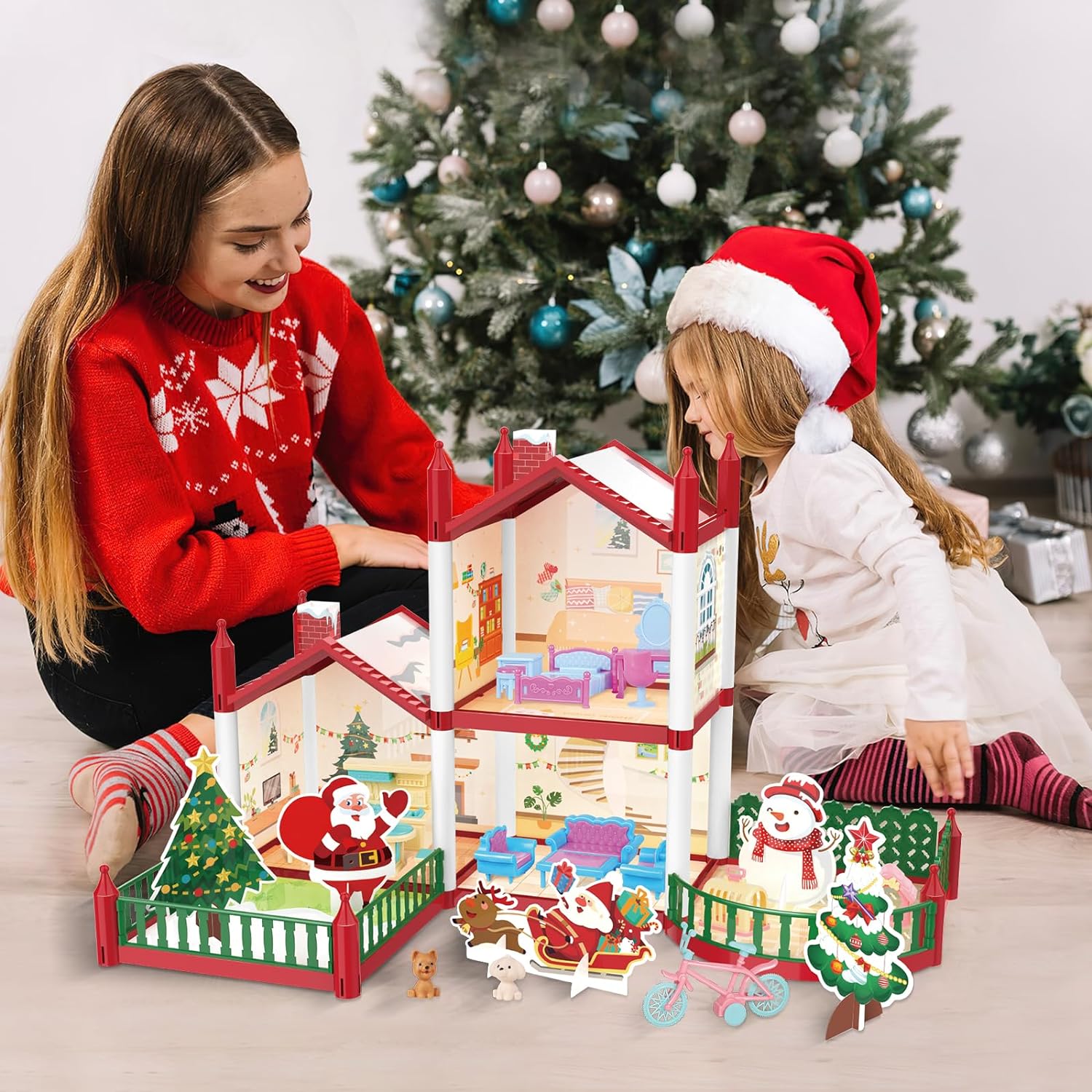 Dream House Doll For Girls Story 12 Rooms Playhousedollhouse Furniture  Accessories, Pretend Cottage Toy House, Toddler Kids  Christmas、halloween、thanksgiving Gift - Temu