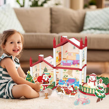 Load image into Gallery viewer, Christmas Doll House Playset, Dream House Pretend Doll House with Accessories Dolls House Garden Princess House Birthday Gifts-DH-12
