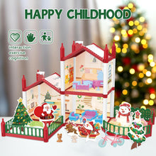 Load image into Gallery viewer, Christmas Doll House Playset, Dream House Pretend Doll House with Accessories Dolls House Garden Princess House Birthday Gifts
