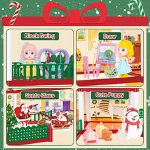 Load image into Gallery viewer, Christmas Doll House Playset, Dream House Pretend Doll House with Accessories Dolls House Garden Princess HouseBirthday Gifts (Two Floors)
