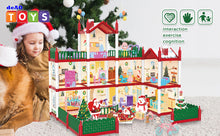 Load image into Gallery viewer, Christmas Doll House Playset, Dream House Pretend Doll House with Accessories Dolls House Garden Princess HouseBirthday Gifts (Two Floors)
