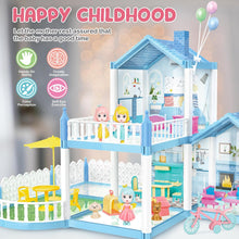 Load image into Gallery viewer, Portable Princess Doll House Playset Dream House Pretend Doll House with Accessories Great Gift for Girls for Birthday Christmas-DH-B10
