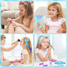 Load image into Gallery viewer, Princess Toy Vanity with Lights and Sounds Pretend Play Beauty Salon Makeup Kits Gift for Toddler 3+
