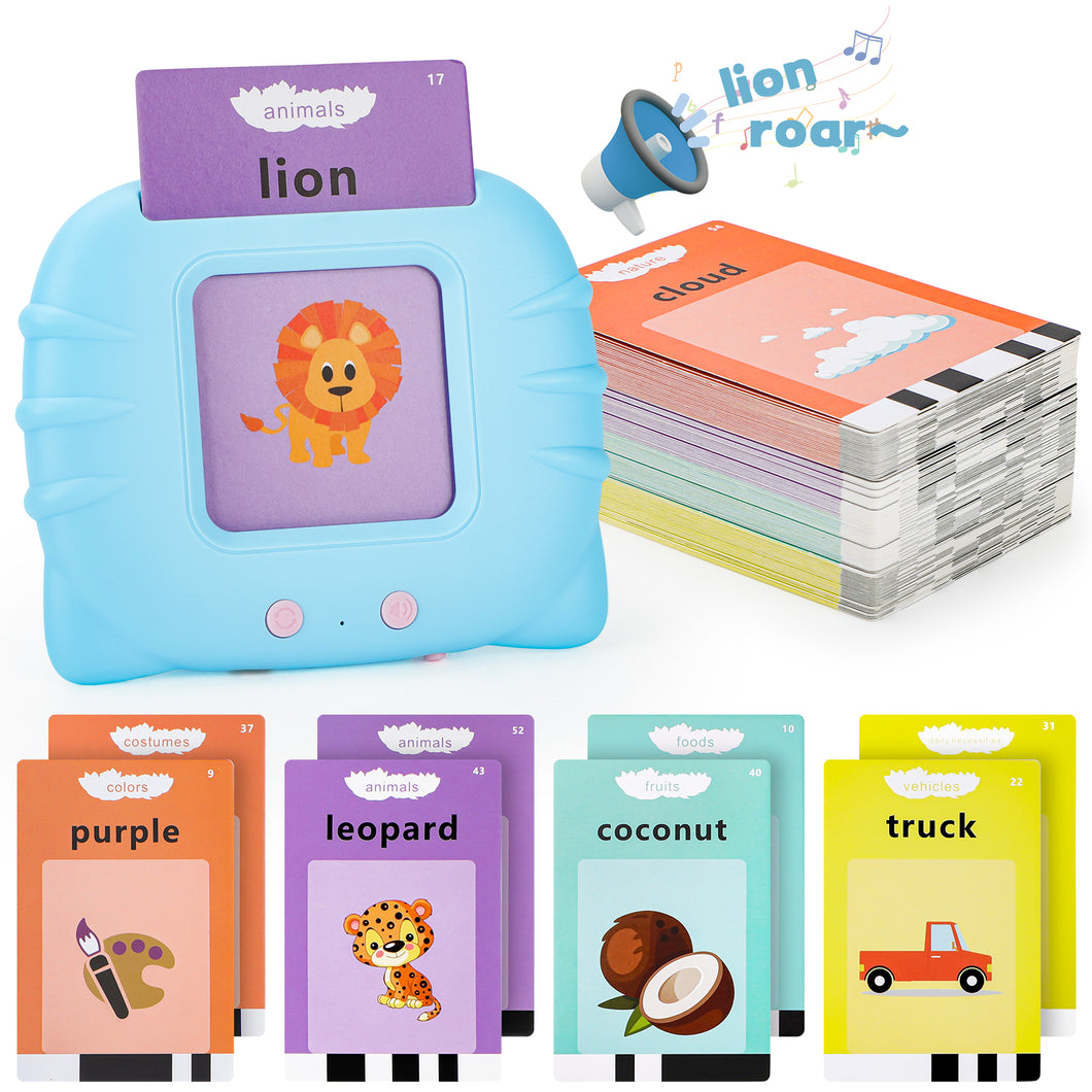 Talking Flash Cards Early Educational Toys Audible Flash Cards 224 Words Montessori Interactive Toy for Kids-ELC-2