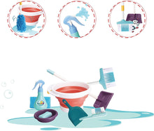 Load image into Gallery viewer, Household Cleaning Play Set with Broom, Bucket, Soap, Bin, Wet Floor Sign, Dustpan, Brush and Much More Included ¨C Great Fun for Kids
