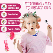 Load image into Gallery viewer, 50Pcs Kids Makeup Set Girls Styling Beauty Fashion Kit Pretend Hairdressing Salon Toy Set Makeup Accessories Playset For Children
