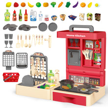 Load image into Gallery viewer, 48 PCS Kitchen Playset Toy for Kids Food and Cooking Game for Toddlers Kitchen Accessories Role Play Toy for Girls Boys 3+
