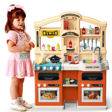 Load image into Gallery viewer, Kids Kitchen Playset with Sound Lights Steam Boil Effects Pretend Play Kids Kitchen Set Role Play Toys Gift with Kitchen Accessories
