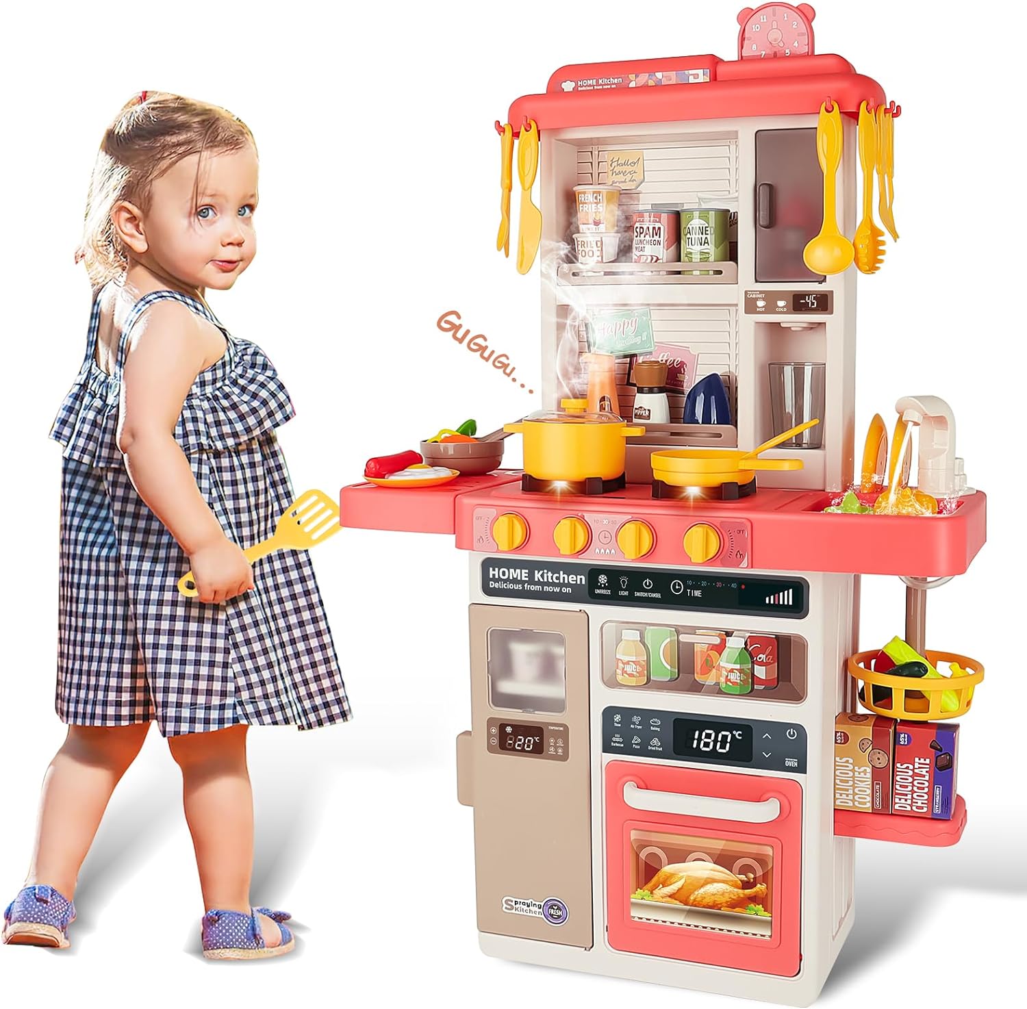 Pink kitchen playset online