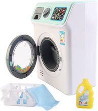 Load image into Gallery viewer, &#39;My First Washing Machine&#39; Laundry and Cleaning Play Set for Kids Christmas Gift Educational Toys with Realistic Functions
