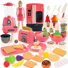 Load image into Gallery viewer, Kitchen Play Set Pretend Play Role Playset Food Cutting Accessories Toys Kitchenware Educational Toys Birthday for Kids
