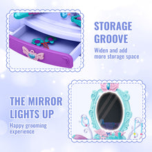 Load image into Gallery viewer, Princess Vanity Dressing Table with Stool Children Role Play Makeup Styling Set Toy Gifts
