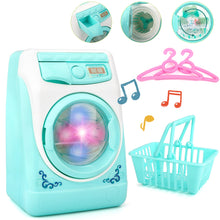 Load image into Gallery viewer, Toy Washing Machine Mini Electric Plastic Washing Machine w/ Realistic Sounds Lights Kids Cleaning Toys Birthday Christmas Gift for Kids-MCH-2

