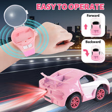 Load image into Gallery viewer, Remote Control Cars PINK Watch Toy Watch Controlled Car for Kids Ages 3 Plus
