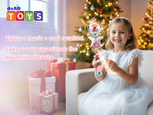 Load image into Gallery viewer, Light-Up Magic Princess Wand for Kids LED Wand with Music and Lights Perfect for Girls&#39; Pretend Play, Halloween Costumes, and Christmas Gifts
