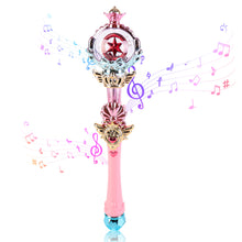 Load image into Gallery viewer, Light-Up Magic Princess Wand for Kids LED Wand with Music and Lights Perfect for Girls&#39; Pretend Play, Halloween Costumes, and Christmas Gifts
