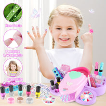 Load image into Gallery viewer, Kids Makeup Nail Polish Nail Studio Peel Off Nail Polish Set Perfect Gift for Girls 5 6 7 8 9 10 Years
