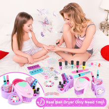 Load image into Gallery viewer, Kids Makeup Nail Polish Nail Studio Peel Off Nail Polish Set Perfect Gift for Girls 5 6 7 8 9 10 Years
