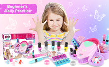 Load image into Gallery viewer, Kids Makeup Nail Polish Nail Studio Peel Off Nail Polish Set Perfect Gift for Girls 5 6 7 8 9 10 Years
