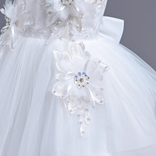 Load image into Gallery viewer, Children Evening Dresses Discoball Girls Princess Dress Double Tulle Bow Lace Sleeveless Embroidery Flower Girl Dress, Birthday Party Wedding Bridesmaid First Communion Girls&#39; Dresses for 120cm-170cm Kids
