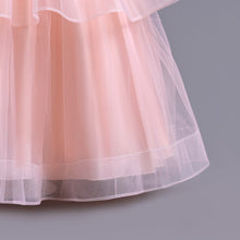 Load image into Gallery viewer, Children Evening Dresses Discoball Girls Princess Dress Double Tulle Bow Lace Sleeveless Embroidery Flower Girl Dress, Birthday Party Wedding Bridesmaid First Communion Girls&#39; Dresses for 120cm-170cm Kids
