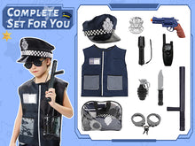 Load image into Gallery viewer, Police Costume Set with Vest Hat Toy Shotgun Role Play Police Play Children Christmas Gift Halloween Dressing Up for Kids

