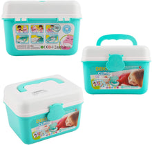 Load image into Gallery viewer, Kids Role Play Dentist Surgeon Vet Medical 30 Pcs Kit Light and Sound Electronic Stethoscope Lab Coat Cap Play Medical Equipment (Blue)
