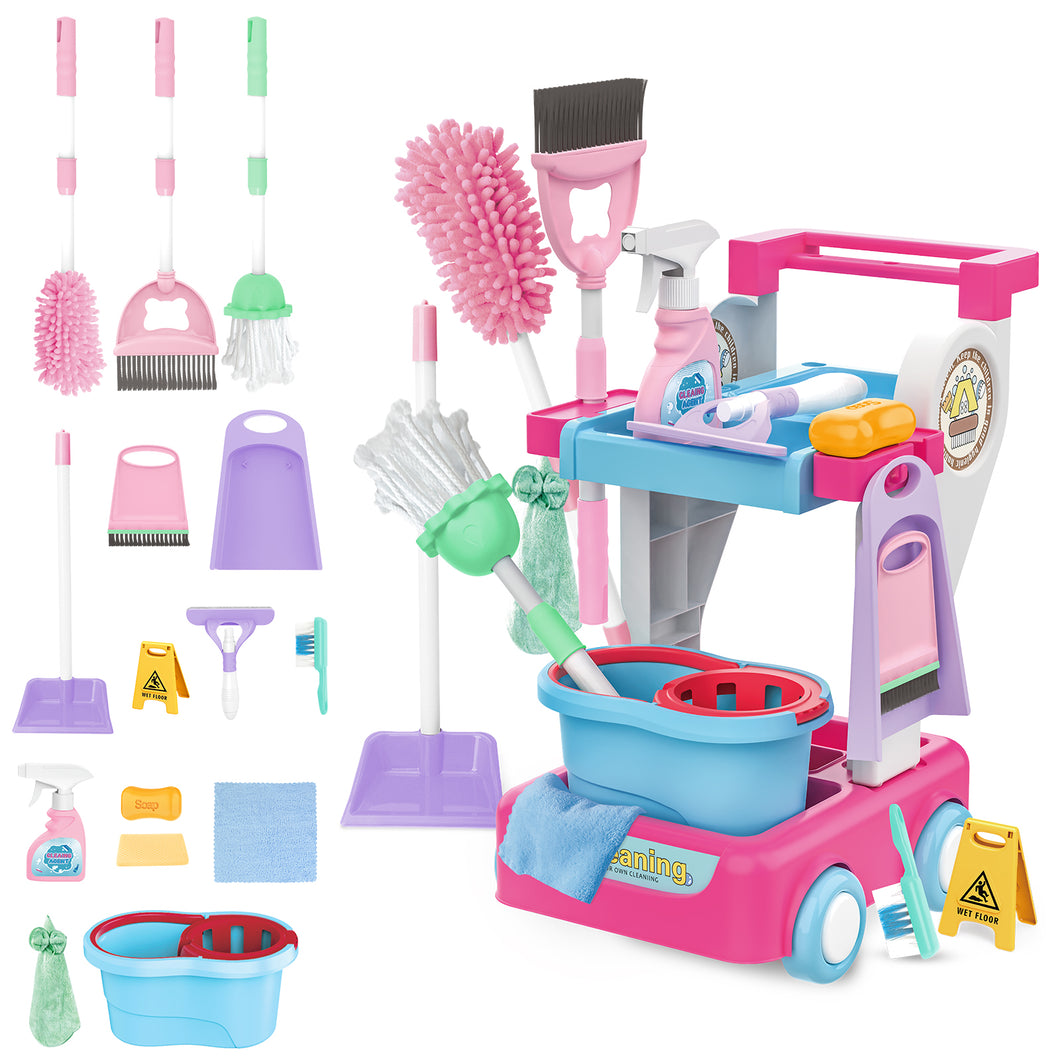 Kids Cleaning Set Household Toys Housekeeping Pretend Play Set