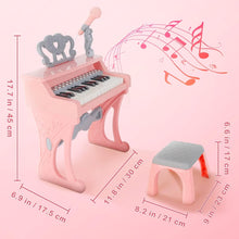 Load image into Gallery viewer, Piano Toy 25 Keys Music Toy Instruments with Microphone Piano Keyboard Toy for Kids Kids Piano Toys Birthday Xmas Gift for Girls-PNO-1-U
