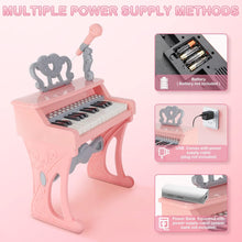 Load image into Gallery viewer, Piano Toy 25 Keys Music Toy Instruments with Microphone Piano Keyboard Toy for Kids Kids Piano Toys Birthday Xmas Gift for Girls
