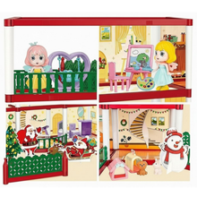 Load image into Gallery viewer, Christmas Doll House Playset, Dream House Pretend Doll House with Accessories Dolls House Garden Princess HouseBirthday Gifts (Two Floors)

