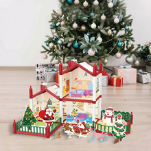 Load image into Gallery viewer, Christmas Doll House Playset, Dream House Pretend Doll House with Accessories Dolls House Garden Princess House Birthday Gifts
