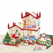 Load image into Gallery viewer, Christmas Doll House Playset, Dream House Pretend Doll House with Accessories Dolls House Garden Princess House Birthday Gifts
