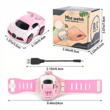 Load image into Gallery viewer, Remote Control Cars PINK Watch Toy Watch Controlled Car for Kids Ages 3 Plus
