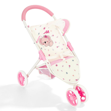 Load image into Gallery viewer, Baby Doll Pram, Baby Doll Pushchair with Retractable Hood, Role Play Toy Baby Dolls Stroller, Suitable for Dolls and Plush Toys up to 42cm, Gift for Kids Ages 3+
